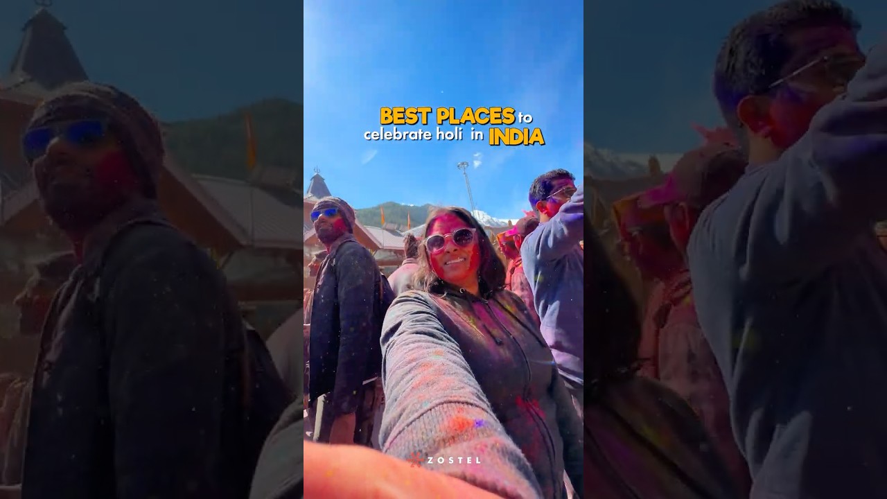 Top 5 places to celebrate Holi in India | Holi 2026 #zostel #shorts #holi #incredibleindia