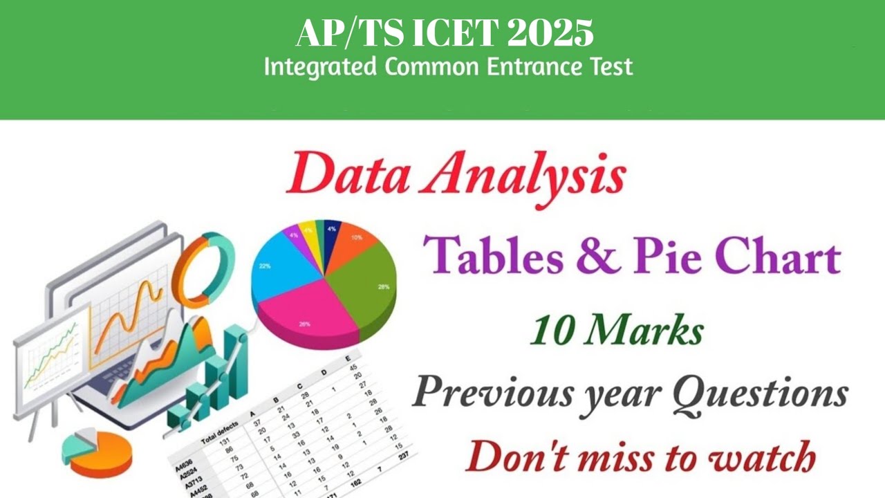Data Analysis || All Models || AP/TS ICET 2025 || Tables || Pie Chart | Easy Explanation || 10 Marks