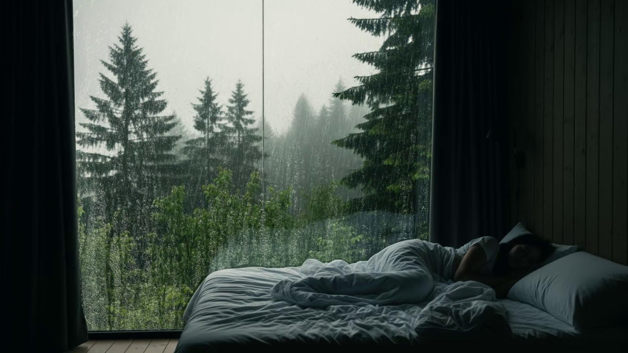 Relaxing Rain on Window Sounds 🌧️ Sleeping, Reading, and Stress-Free Calm