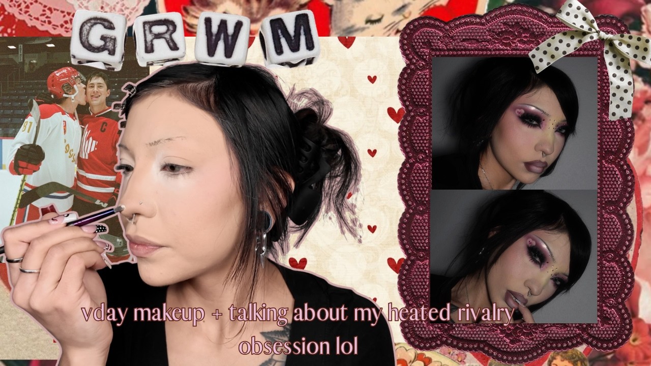 GRWM + VALENTINES DAY MAKEUP AND TALKING ABOUT MY HEATED RIVALRY OBSESSION