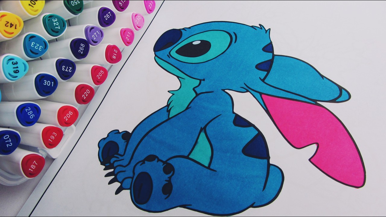 Coloring 🥰Lilo and Stitch🥰 with marker