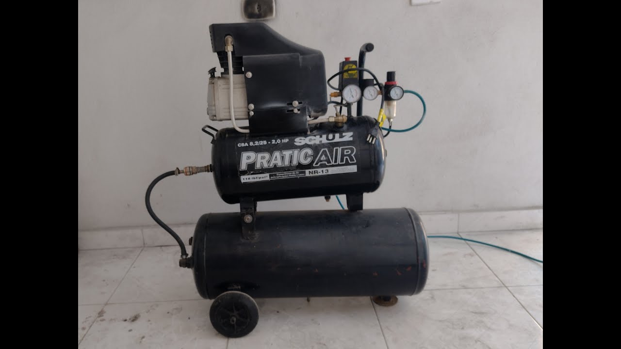 Compressor de 22 litros com cilindro auxiliar, como adaptar.