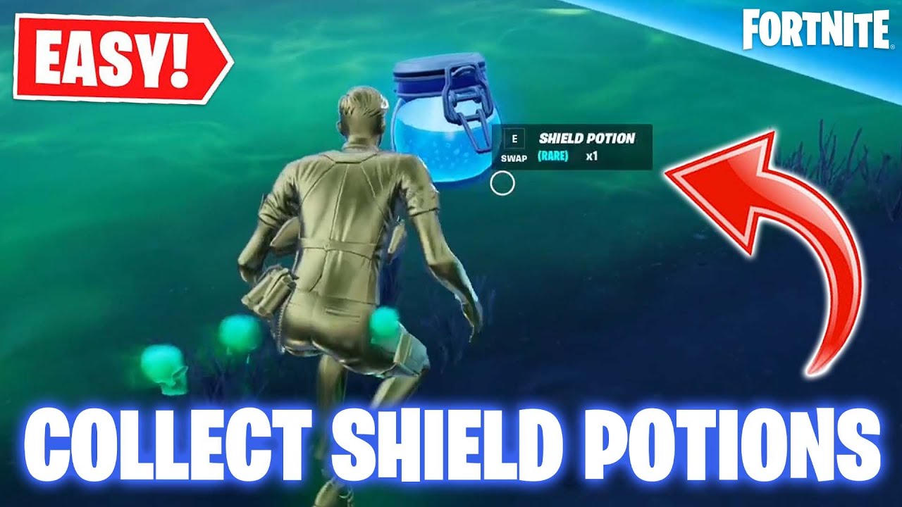 *EASY TRICK* to Instantly Collect 10 Shield Potions | Fortnite C5S2 : Week 3
