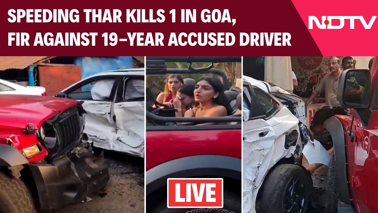 Goa Thar Crash LIVE | Thar Kills 1 In Goa | Goa Accident | FIR Against 19-Yr-Old Accused Driver
