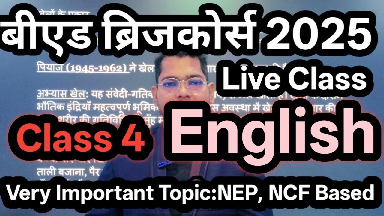 Bridge Course English Class 4 Live #nios #bridgecourse