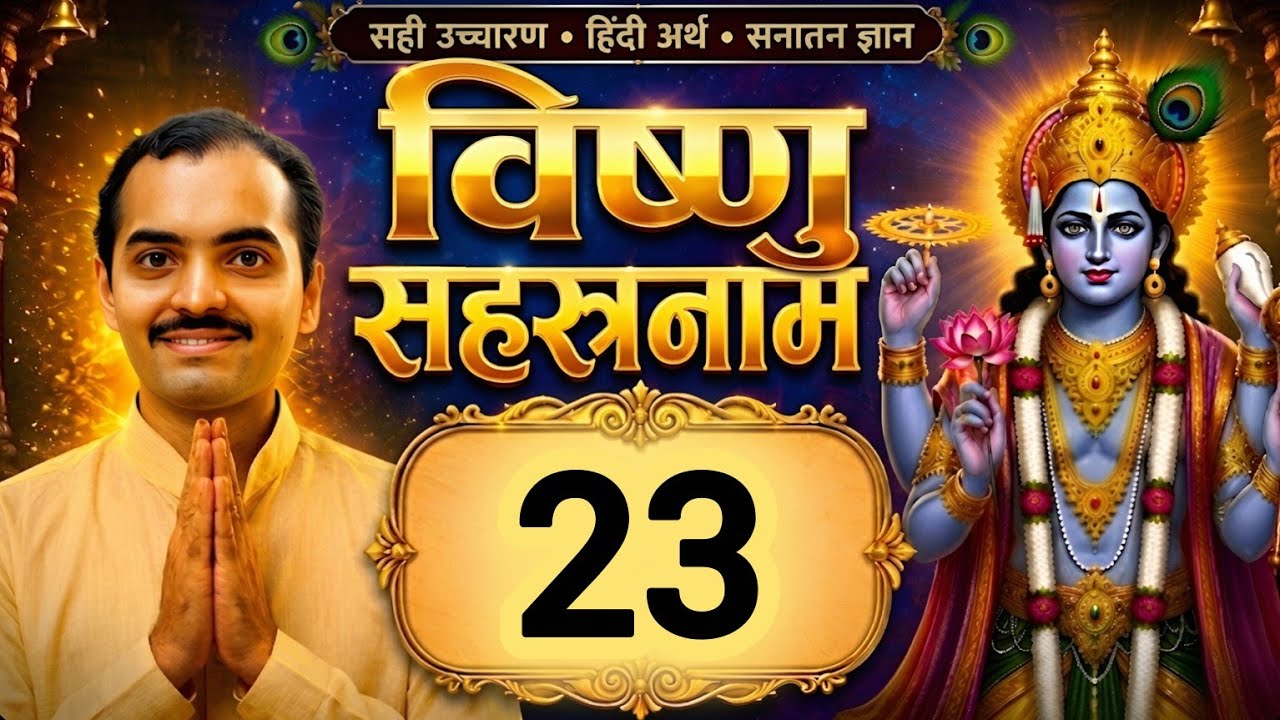 ​​​विष्णुसहस्रनाम कैसे पढें | श्लोक 23 | Vishnu Sahasranam Tutorial | हिंदी अर्थ सहित | DrPUV