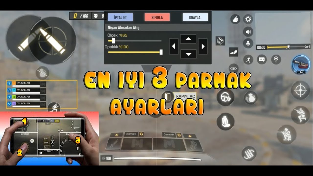 Call Of Duty Mobile En iyi 3 Parmak Ayarları , Artik Daha iyi Oynucaksınız!