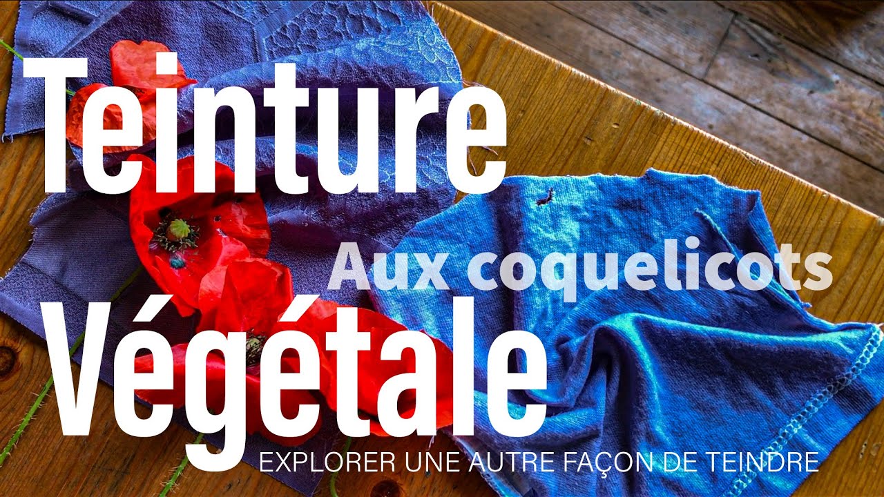 Teinture textile végétale aux pétales de coquelicots
