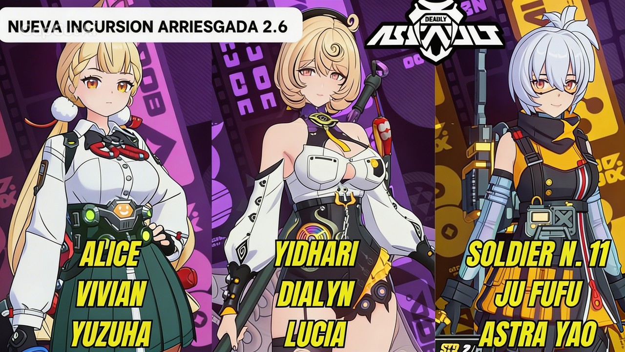 NEW Deadly Assault ZZZ / Alice Team x Yidhari  Team x Soldier 11 Astra Yao / Zenless Zone Zero 2.6