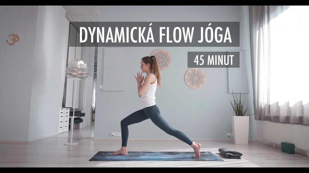 Mírně dynamická flow jóga 45 min