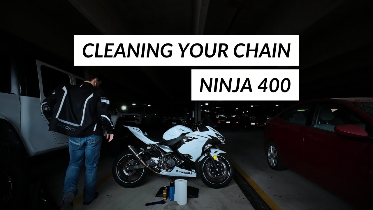 KAWASAKI Ninja 400 Chain Cleaning Made EASY!
