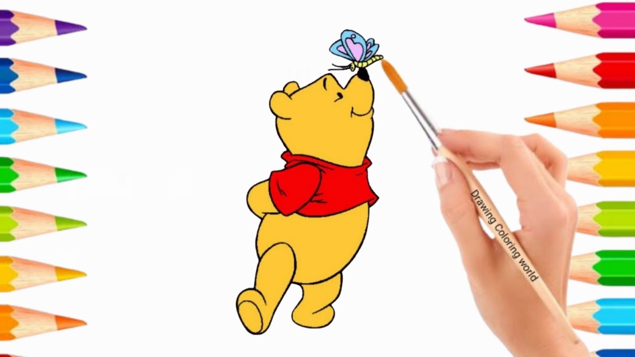 How to drawing winnie the pooh cartoon character easy drawing for beginners#drawing #art