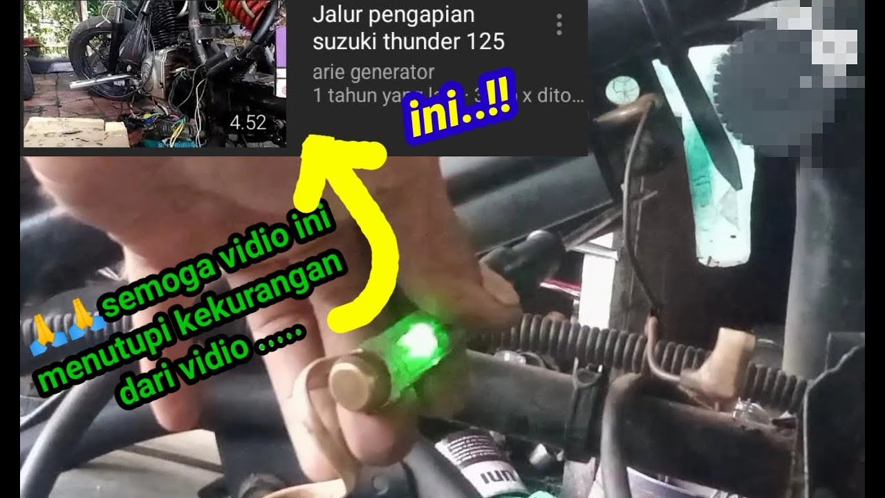 jalur pengapian suzuki thunder 125  ''vidio pelengkap kekurangan vidio sebelumnya''