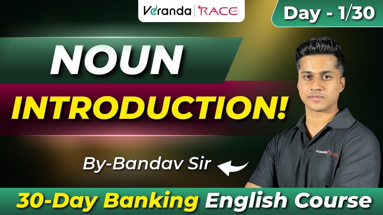 Day 1 | Noun Introduction | 30-Day Banking English LIVE | Bandav Sir