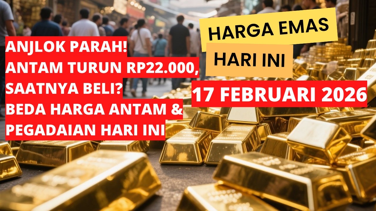 Harga Emas hari ini 17 Februari 2026 ANTAM Di Logam Mulia & UBS atau Galeri24 Lebih Menguntungkan?