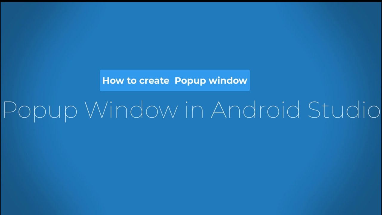 Pop up Window