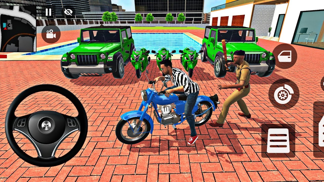 🎀Indian Thift Auto Simulator🎮Modify Thar Purchase Franklin Drive in Road🛣️Game🎮#gta