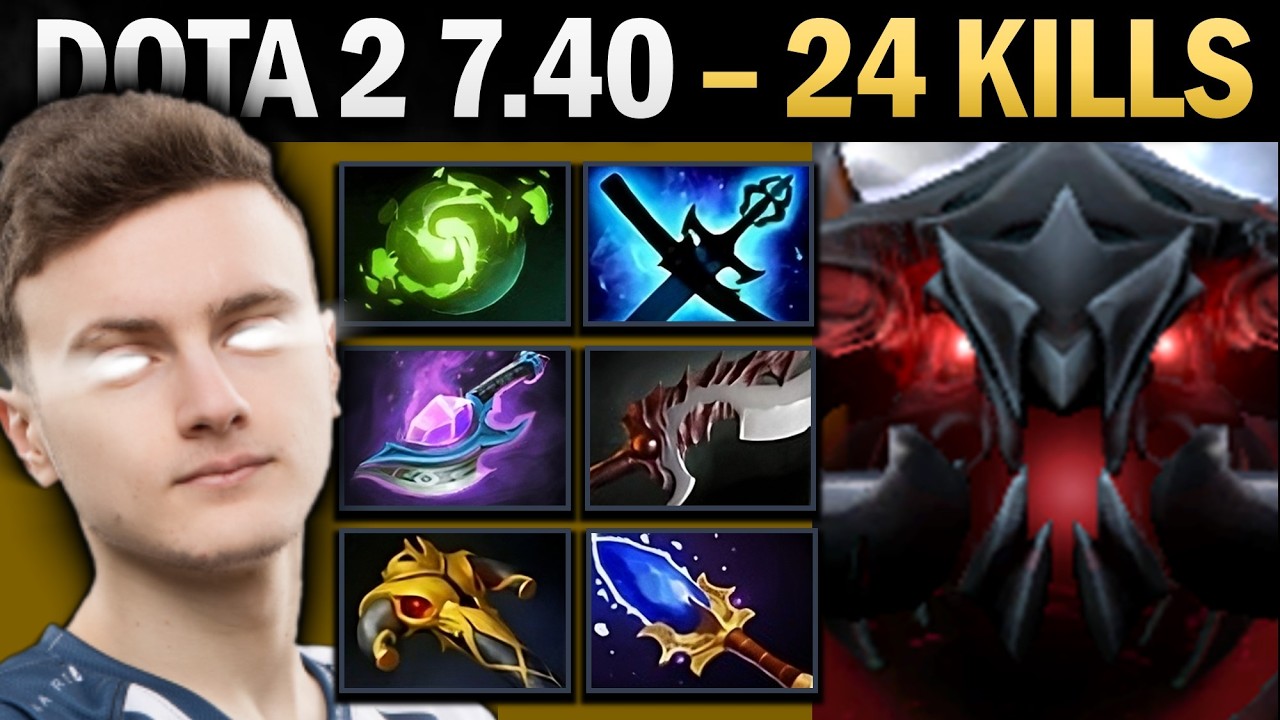 Shadow Fiend Pro Mid with 24 Kills and Abyssal - Dota 2 Gameplay