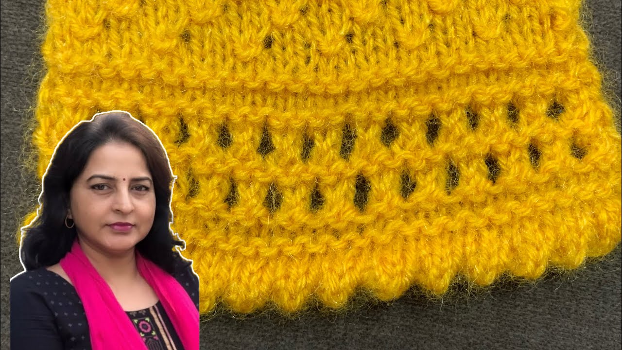 Knitting pattern| cut work border | ladies cardigan jacket border design | sweater bunai |  bunti 