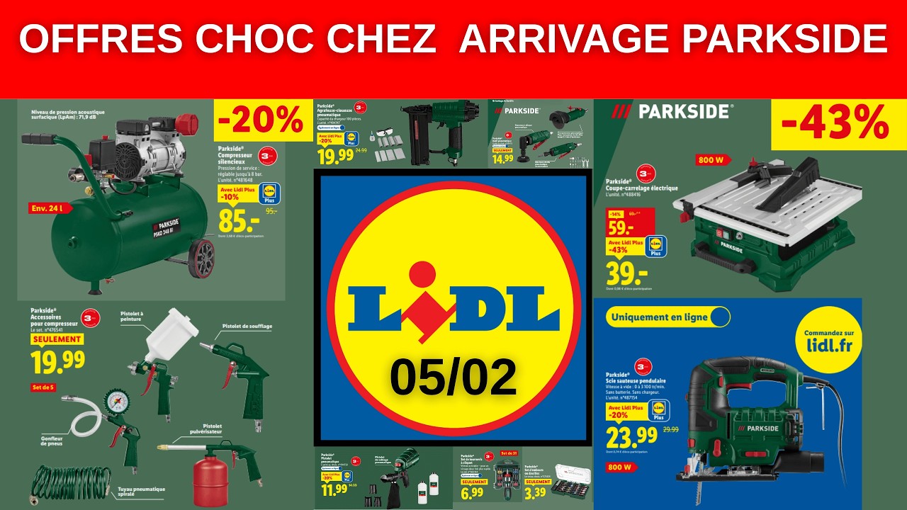 Catalogue LIDL du 5 février 2026 | Arrivage Bricolage PARKSIDE