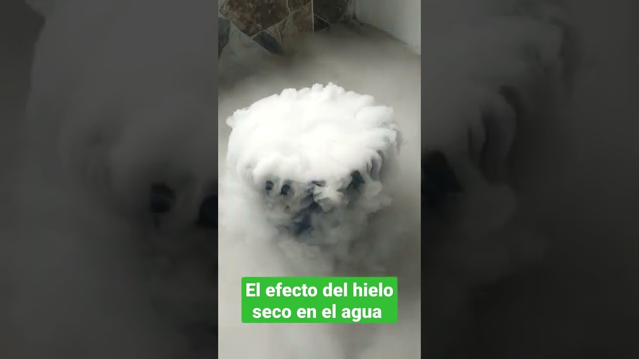 efecto de el hielo seco en el agua