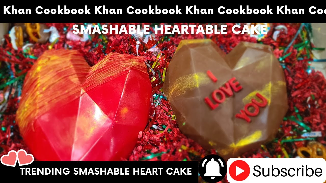 TRENDING SMASABLE HEART CAKE | HOW TO MAKE SMASHABLE /BREAKABLE HEART CAKE SIMPLE AND EASY STEPS