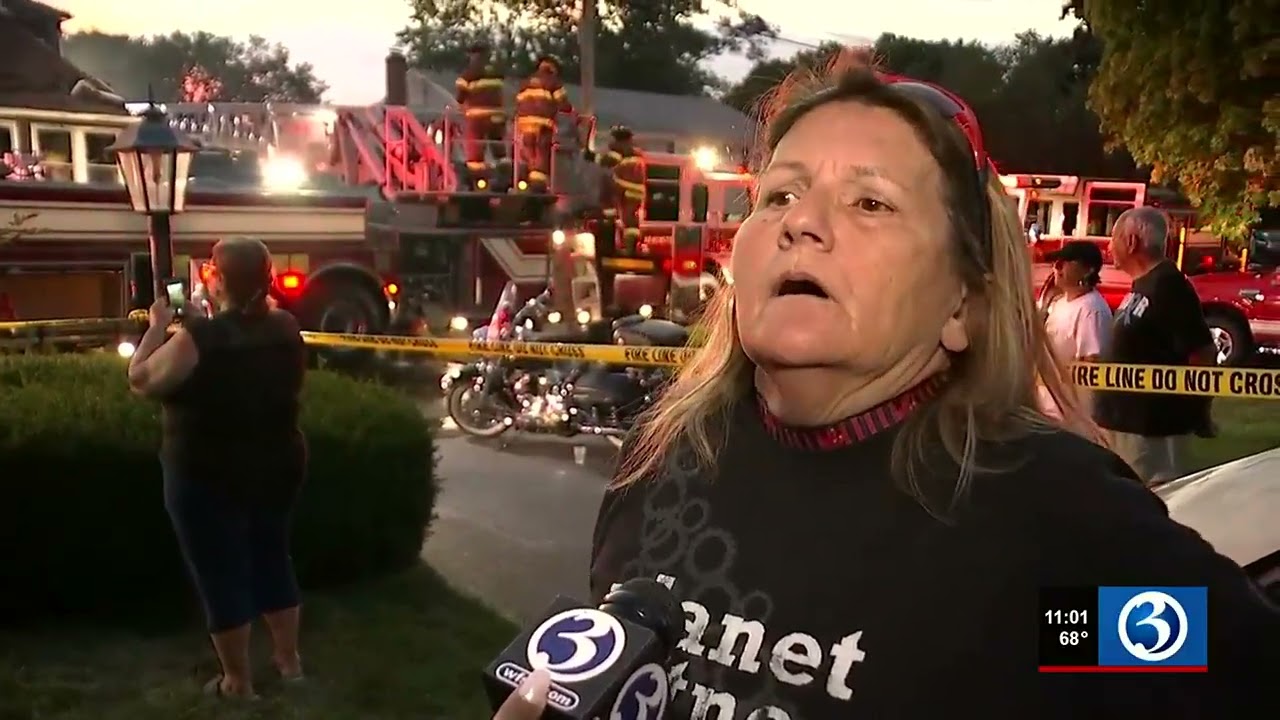 Multiple crews battled massive fire in Newington