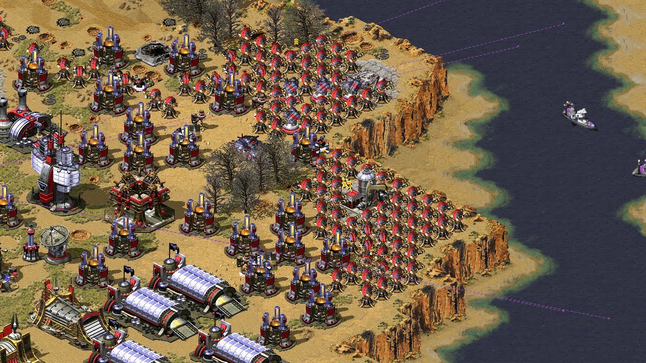 Red alert 2 | Extra hard ai 7 vs 1 | X large Tsunami without mode desert version