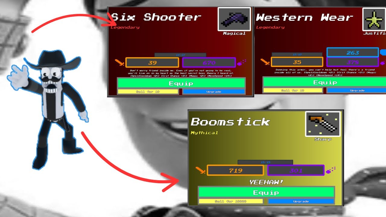 ALL ITEMS FROM FRIEND INSIDE ME! Roblox Undertale Dungeons