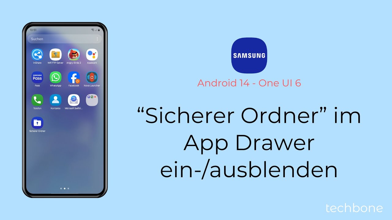 Symbol von “Sicherer Ordner” im App Drawer ein-/ausblenden - Samsung [Android 14 - One UI 6]
