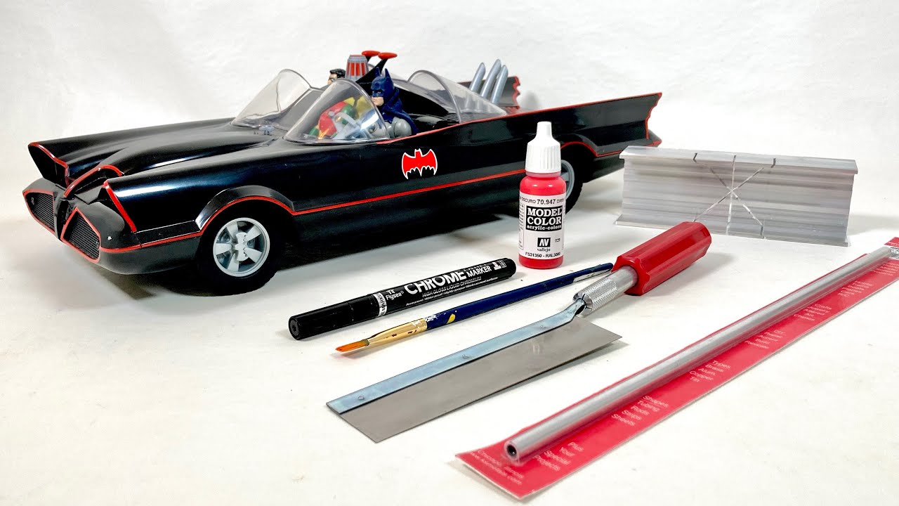 1966 TV Batmobile by McFarlane upgrades and sized for Super Powers