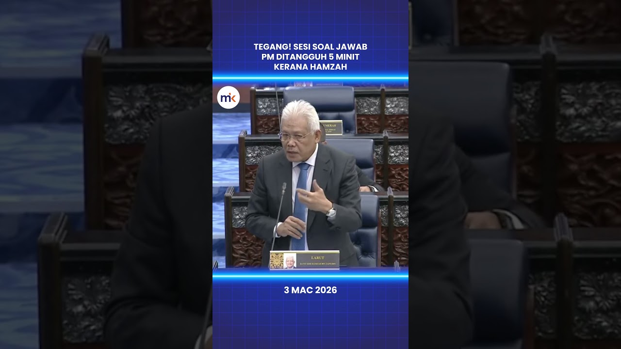 Tegang! Sesi soal jawab PM ditangguh 5 minit kerana Hamzah
