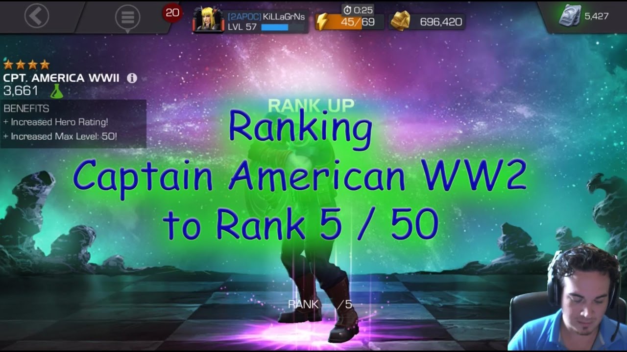 Ranking up Captain America WW2 to 5/50 - Marvel Contest of Champions