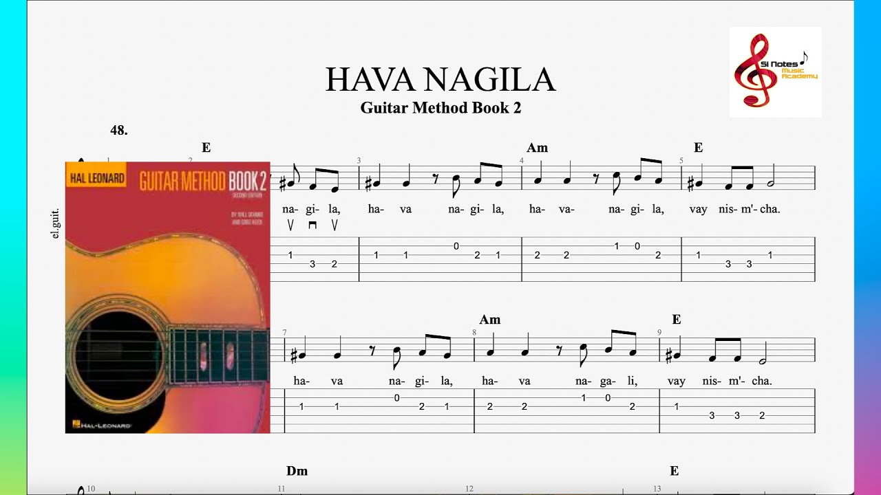 Hava  Nagila - Guitar Method Book 2 | Guitar Notes TAB Lyrics