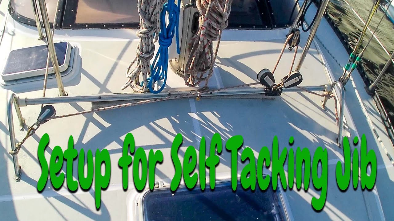 Phase 1 of setting up a self tacking jib sail on Baru. Prepping to go sailing.