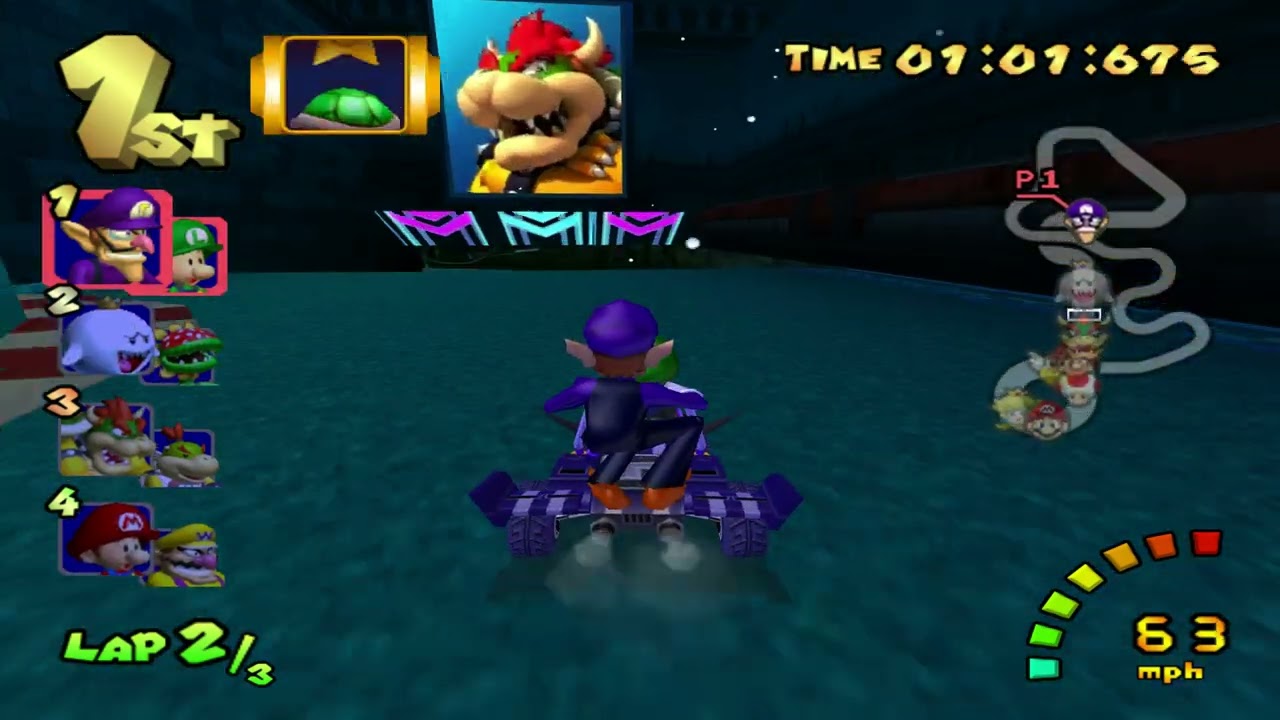 3DS Neo Bowser City - Mario Kart Double Dash!! (Gamecube) Custom Track 200cc (Waluigi & Baby Luigi)