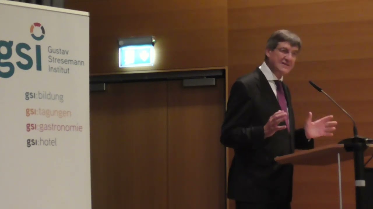100. Jahrestag Kanzlerschaft Gustav Stresemann - Rede Prof. Dr. Karl-Heinz Paqu&eacute;
