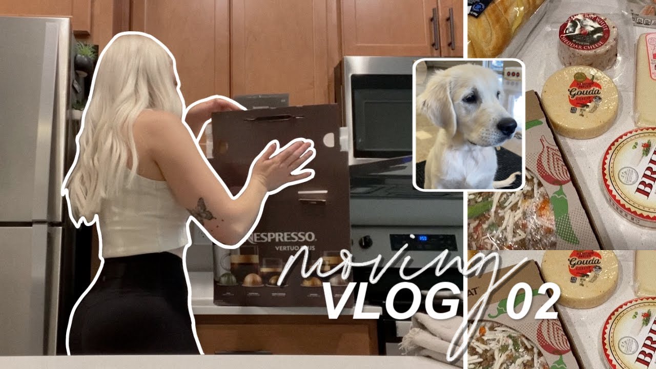 MOVING VLOG 02: organizing my closet, Aldi grocery haul, Nespresso VertuoPlus unboxing