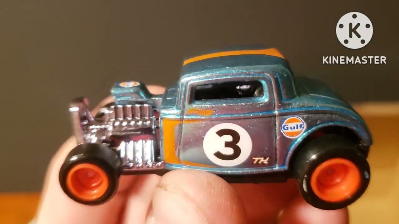 32 Ford Super Treasure Hunt Car ~ 2022 Hot Wheels 🔥 STH - 1932 Hot Rod in Gulf Racing SpectraFlame