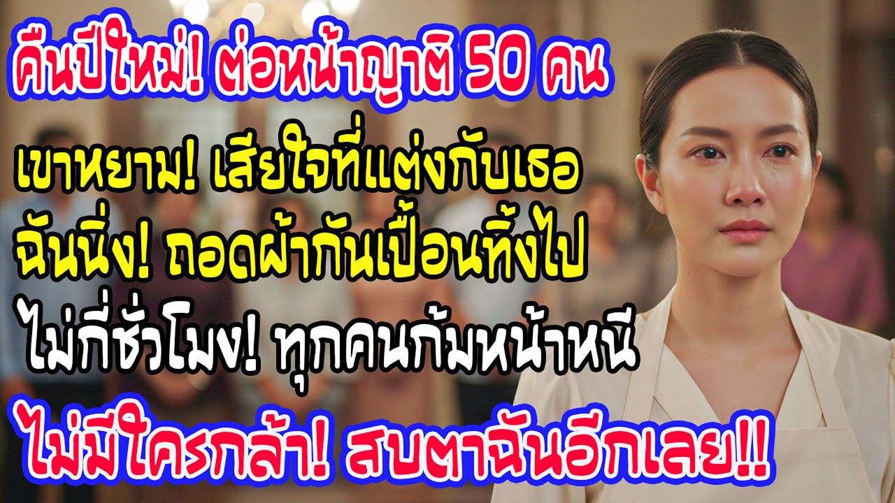 ผัวหยามกลางงานปีใหม่ บอกพลาดที่แต่งฉัน ฉันถอดผ้ากันเปื้อนทิ้ง ไม่กี่ชั่วโมงญาติ 50 คนไม่กล้าสบตา!