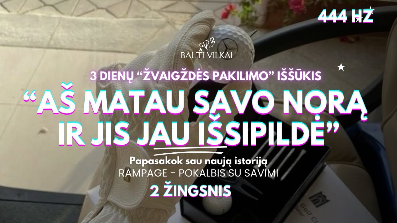 ✨2 žingsnis: pamatyk savo norą ir išgyvenk jo turėjimą, papasakok sau tikrąją tiesą - Rampage