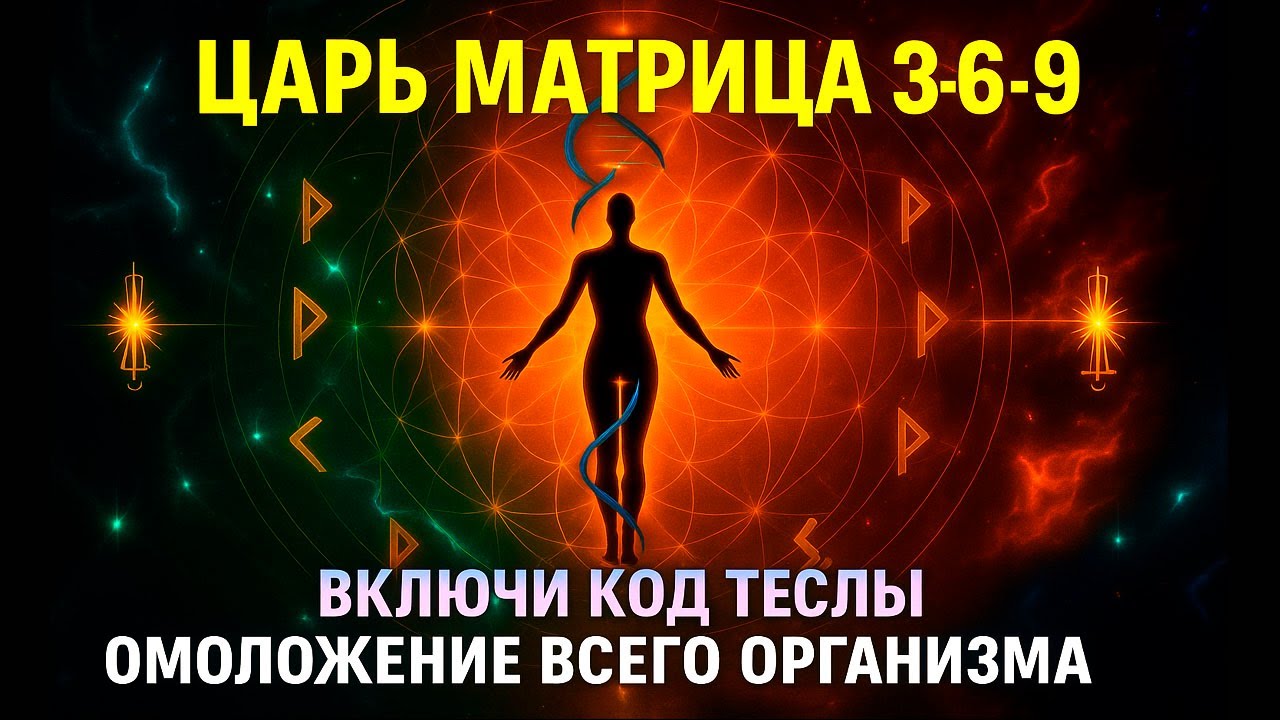 Царь Матрица 3-6-9 ✨ Включи Код Теслы Омоложение Всего Организма
