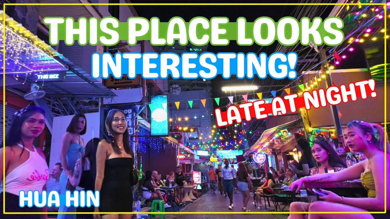 Walking the Streets of Hua Hin Thailand in 2024. Soi Bintabaht Walking Street.