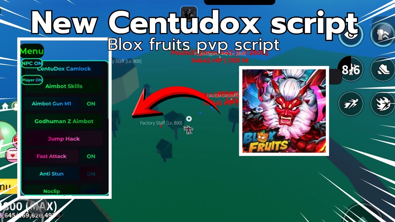 New centudox script update Blox fruit pvp script