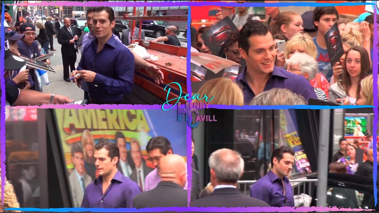 Henry Cavill❤️ Outside Autographs and Leave Good Morning America Studio