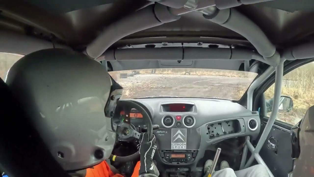 Onboard Mateusz Barnat Junior/Kamil Zemanek Barbórka Rally Park Kaczyce 2025, treningowy Citroen C2