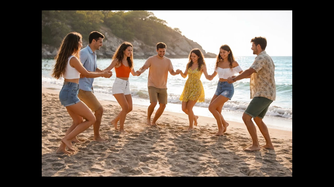 Kolo na plaži - Narodno kolo  #balkan  #folkmusic  #balkan #muzika  #folkmusic   #kolo