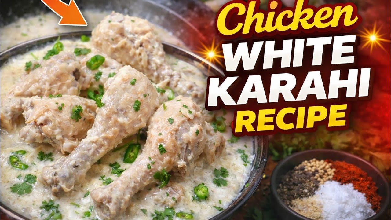 Chicken white karahi recipe❤️
