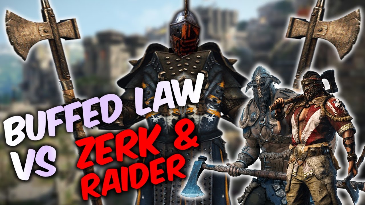 FOR HONOR (PS4) | Lawbringer buff vs Berserker and Raider Duel - Patch 1.05
