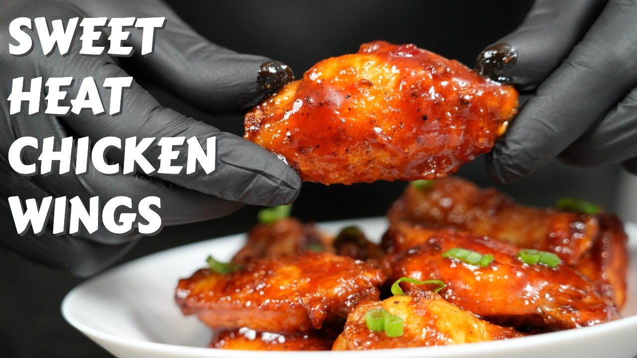 How To make CRISPY Wings in the Air Fryer | Sweet Heat Chicken Wing Recipe